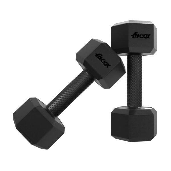 FitBox Sports 4kg Exlusive Octa PVC Fixed Dumbbells